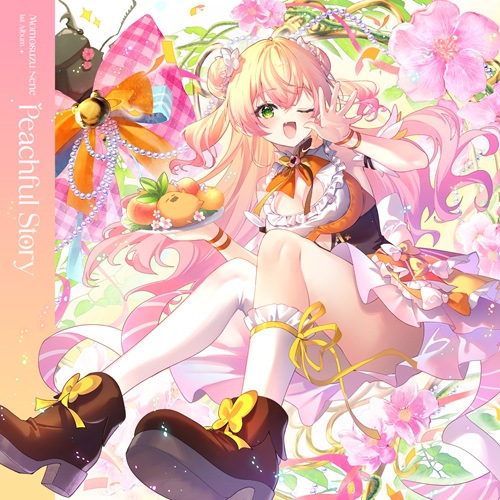 桃鈴ねね 1st Album「Peachful Story」発売記念キャンペーンの告知ビジュアル