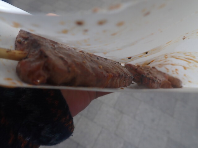 丸十精肉店の黒毛和牛串